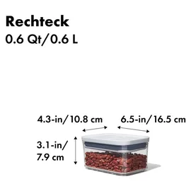 Oxo Frischhaltedose rechteckig transparent 0,6 l