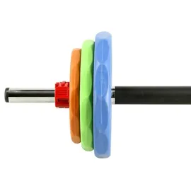 HMS Langhantel Pump-Training Fitness 20 kg schwarz/blau/grün