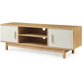 [en.casa] Ferrersp Lowboard 140 x 40 x 45 cm Eicheoptik/Sandfarben Holz