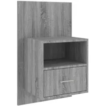 vidaXL Wand-Nachttisch Grau Sonoma Holzwerkstoff