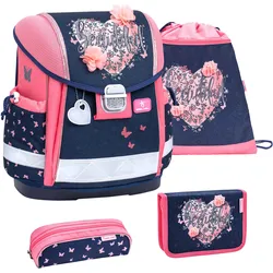 Belmil Classy ergonomisches Schulranzen-Set 4-teilig - Beautiful Flowers Koffer24