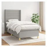 vidaXL Boxspringbett 100 x 200 cm Hellgrau