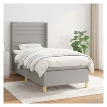 vidaXL Boxspringbett 100 x 200 cm Hellgrau
