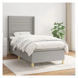 vidaXL Boxspringbett 100 x 200 cm Hellgrau