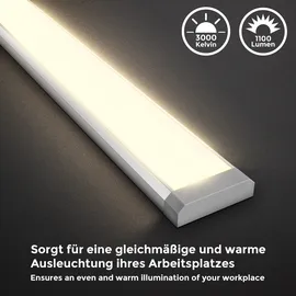 B.K.Licht LED Unterbauleuchte silber-titan, LED/10W