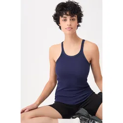 Mandala Ribbed Tank Top sepia ink L