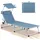 HOMECALL Sonnenliege 1-tlg 5 fach Verstellbare Rückenlehne 120 x 60 x 30 cm Blau