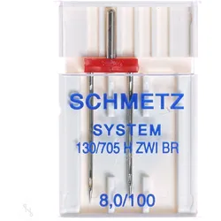 Schmetz Zwillings-Universal-Nadel extra breit 8 mm Stärke 100