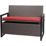 Proregal Truhenbank 87 x 117 x 57 cm Grau