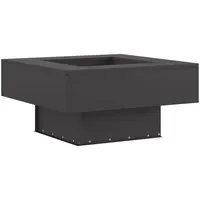 vidaXL Feuerstelle Quadratisch Schwarz 60x60x30 cm Stahl
