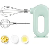 Jssevn Elektrischer Handmixer: Leistungsstarker 4-gang-handmixer, Kabelloser Handmixer Mit 2 Oszillierenden Edelstahlbürsten