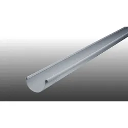Inefa Kunststoff Dachrinne NW 100 - Graue 6000 mm Halbrundrinne aus PVC – Kunststoff-Dachrinne für Garten – ideale Regenrinne für Dächer bis 60 m2