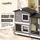 zooprinz Kleintierstall Rudy mit Auslauf 145 x 50 x 94 cm Grau