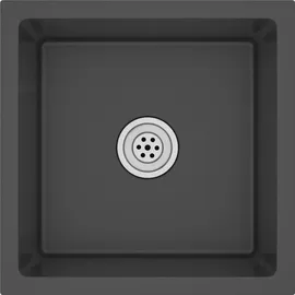 vidaXL Handgemachte Einbauspüle Schwarz Edelstahl -