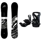 F2 Set Snowboard Blackdeck Schwarz 162w cm + Sonic Pro Bindung L
