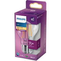 Philips Classic LED Birne ND E27 8.5-75W/827 A60 CL
