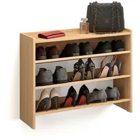 Komto Schuhregal Schmal - Schuhablage Flur mit 3 Ebenen