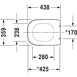 Duravit D-Code WC-Sitz Absenkautomatik Weiß