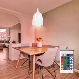 Spot-Light Pendel Beleuchtung Fernbedienung Wohn Zimmer Hänge Lampe dimmbar im Set inkl. RGB LED Leuchtmittel