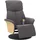 vidaXL Massagesessel mit Fußteil Kunstleder 87 x 104,5 x 87 cm Grau drehbar