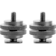 SmallRig 1631 Cold Shoe Adapter with 3/8 Zoll to 1/4 Zoll Thread(2pcs Pack)