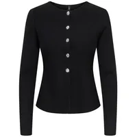 ONLY Strickjacke ONLMELLI LIFE LS ONECK BUT CARDI RP KNT schwarz L (40)