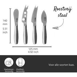 Boska Käsemesser-Set Mini Copenhagen 4-tlg. Edelstahl Silber