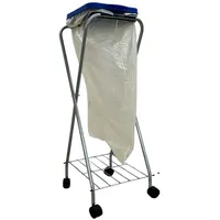 SCHULTE Müllsackständer/Wertstoffsammler inkl. Rollen schwarz/silber