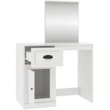 vidaXL Schminktisch mit Spiegel Weiß 90x50x132,5 cm)