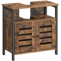 VASAGLE Waschbeckenunterschrank 30 x 60 x 30 cm Braun/Schwarz