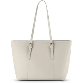 lazarotti Bologna Leather Shopper Cream White
