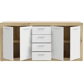 Forte Baccio 198 x 92 x 41 cm Artisan Eiche Dekor / Weiß matt
