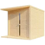 Bertilo Gerätehaus Concept Design  (Außenmaß inkl. Dachüberstand  (B x T): 237 x 310 cm, Holz, Natur)