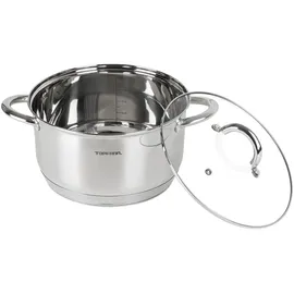Topfann Edelstahl Kochtopf 22 cm rund