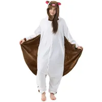 Katara Partyanzug Waldtiere Jumpsuit Kostüm Overall Erwachsene S-XL, (175-185cm) braun|weiß Körpergröße XL (175-185 cm)