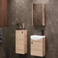 Planetmöbel Waschtischunterschrank 40 cm mit Spiegelschrank und Midischrank 32