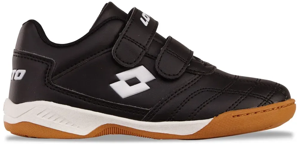 Hallenschuh LOTTO, Kinder, Gr. 37, schwarz-weiß (schwarz, weiß), Synthetik, mehrfarbig, Schuhe Hallenschuh, - mit nicht-färbender Sohle