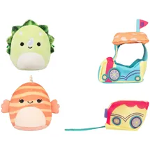 Squishmallows Micromallows SQMM0015 -Accessoire Set - Zugfahrt, superweiche Mini, 6,5 cm Plüschfiguren (Tristan & Lucienne)