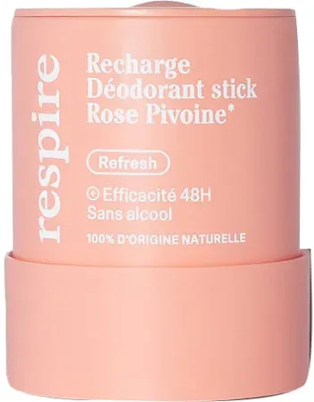 Respire Nachfüllung Deodorant Stick Rose Pfingstrose 50g