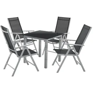Juskys Milano Set 5-tlg. silbergrau