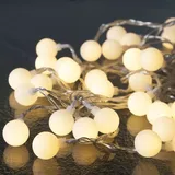 MARELIDA LED Lichterkette BERRY 20 warmweiße, opale LED - L: 1,89m - Batterie - transparentes Kabel - Innen