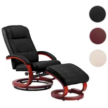 MCW Relaxsessel mit Hocker und Massagefunktion Kunstleder, schwarz