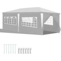 Pavillon Camping Festzelt Wasserdicht Partyzelt Stabiles hochwertiges 3x6m Weiß