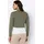 Inspirationen Bolero INSPIRATIONEN, Damen, Gr. 36, grün (khaki), 100% Baumwolle, unifarben, Strickjacken Bolero