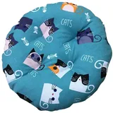 BLLMTEAR Durchmesser 30/35/40/45/50cm Rund Hocker Stuhlkissen Sitzkissen Bezug Elastische Kante, Rund Stretch, Memory Foam Kissenbezug, Dicke 6cm, Rund Bar Bezug(@18,30cm/12in)