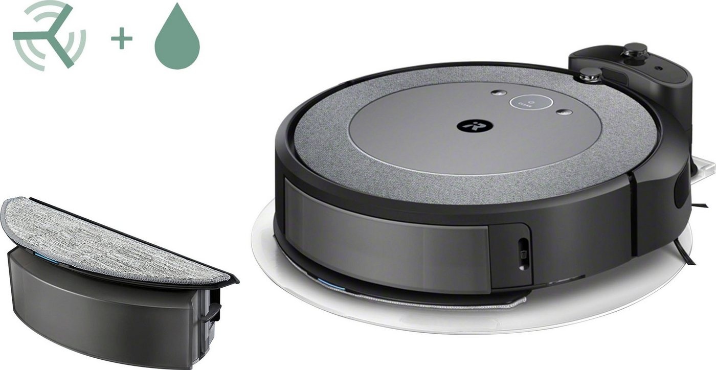 iRobot Saugroboter Roomba Combo i5 (i5178); Saug- und Wischroboter schwarz