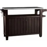 KETER Grilltisch 134 x 88 cm Edelstahl Braun