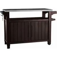 KETER Grilltisch 134 x 88 cm Edelstahl Braun