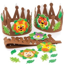 Dschungeltier Kronenset  (pro Set 3) Bastelsets