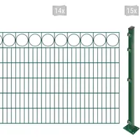 Arvotec Doppelstabmattenzaun »EASY 120 zum Aufschrauben "Ring" mit Zierleiste«, Zaunhöhe 120 cm, Zaunlänge 2 - 60 m 33924046-0 dunkelgrün H/L: 120 cm x 28 m